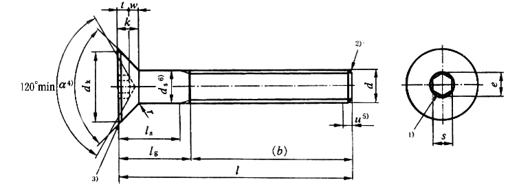 國標號gb/70.3-2000內(nèi)六角沉頭螺絲，